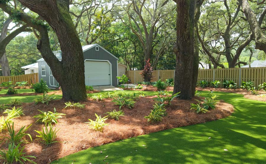 Artificial Grass installation with putting green
