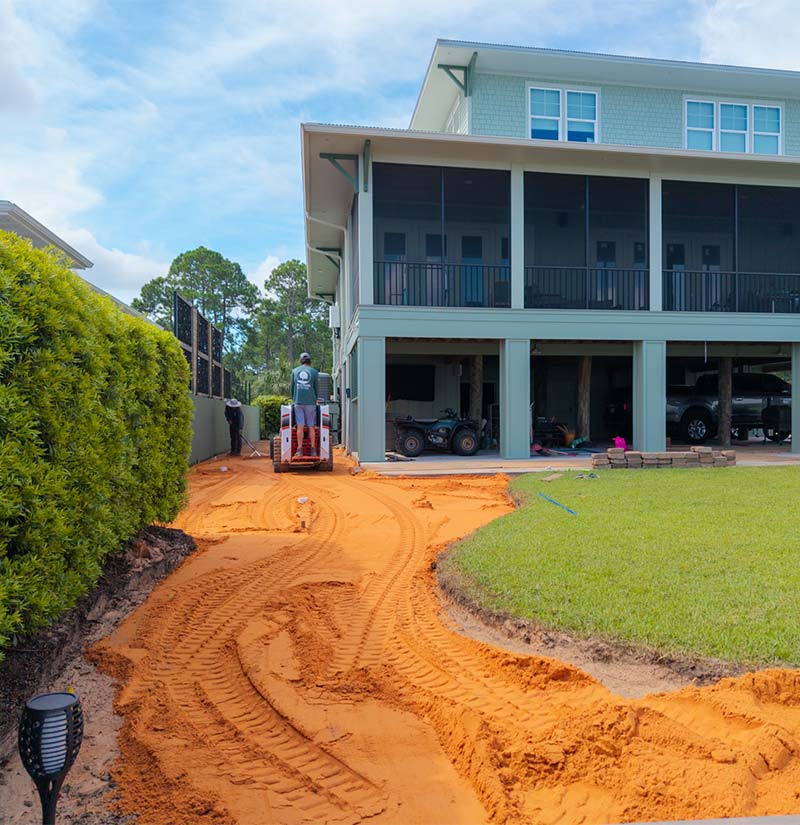 Prep work for proper drainage on a putting green install