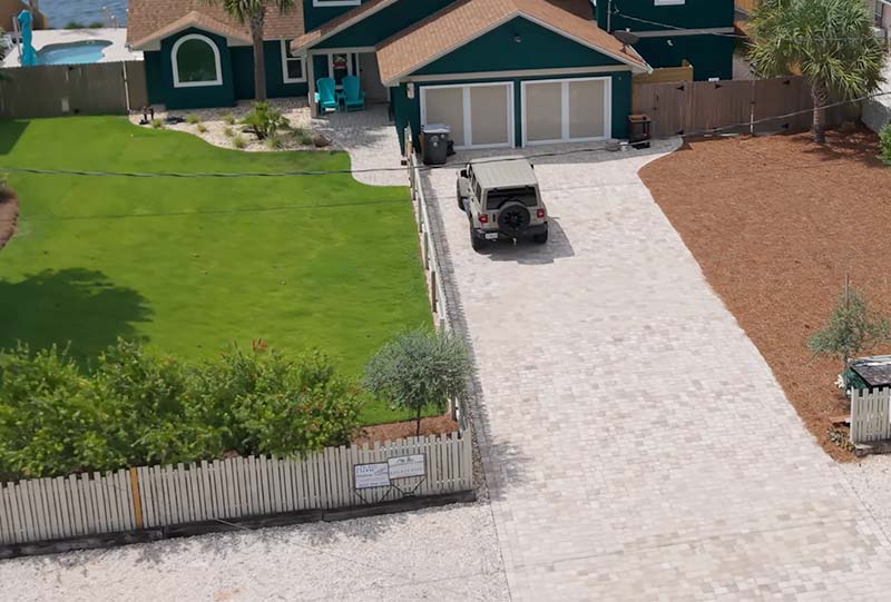 Driveway pavers installed by Deep South intercoastal property